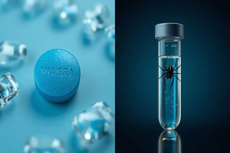PnPP-19 du venin d’araignée banane, une alternative au Viagra Comparaison entre le Viagra classique et la molécule PnPP-19 issue du venin d’araignée banane, une alternative naturelle sans effets secondaires.