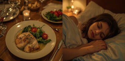 Dîner léger avec poisson et légumes pour mieux dormir