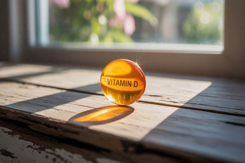 Illustration scientifique montrant le rôle potentiel de la vitamine D comme nouvel espoir dans la lutte contre la maladie de Parkinson.